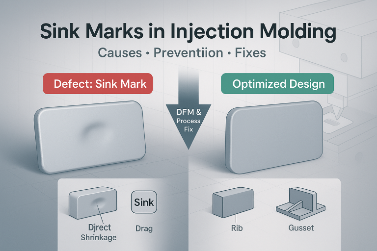 Paper Mark Auto Inject Process Sink Marks in Injection Molding: A Guide to Causes & Fixes