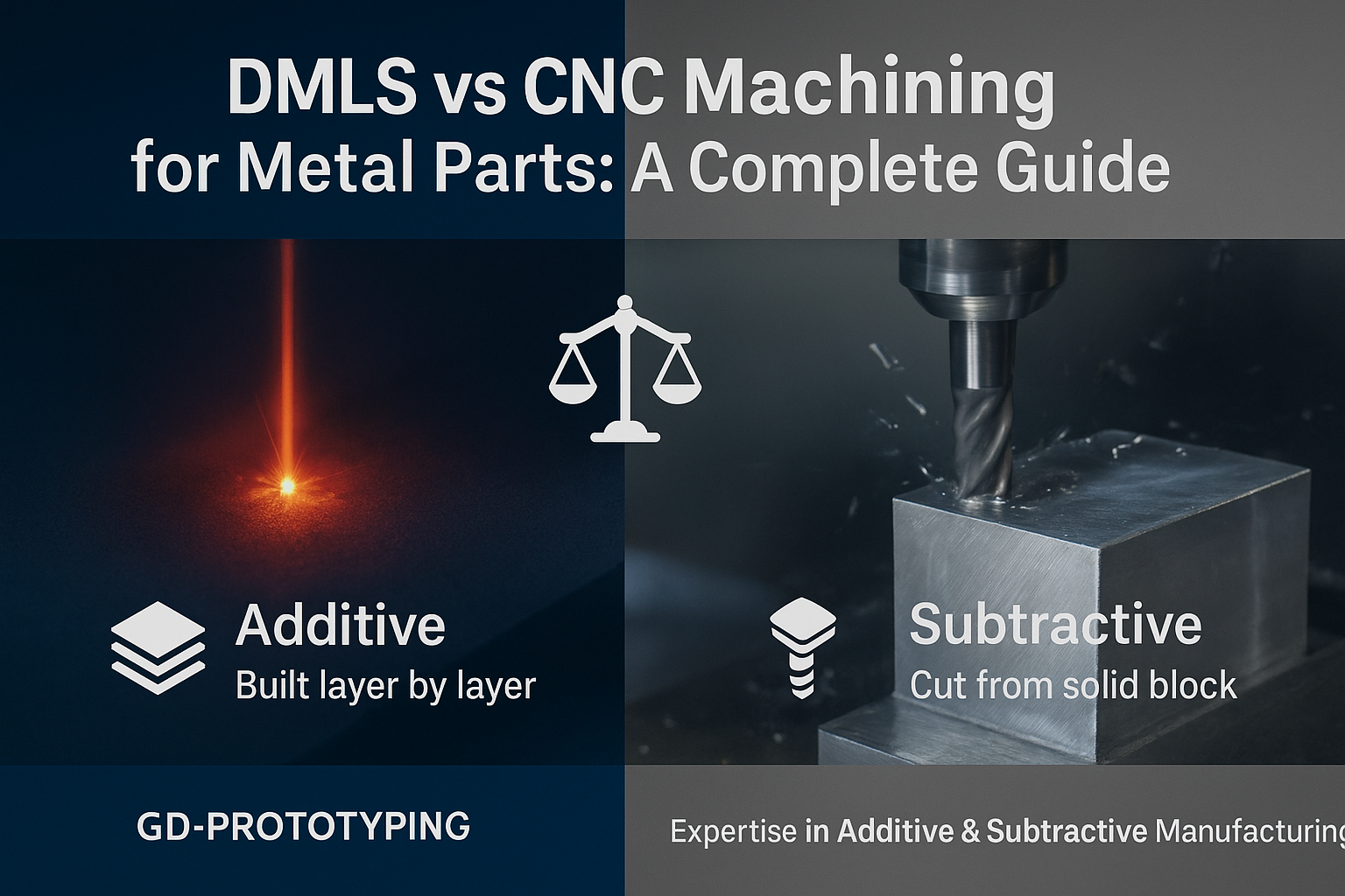 金属部品の DMLS と CNC 加工