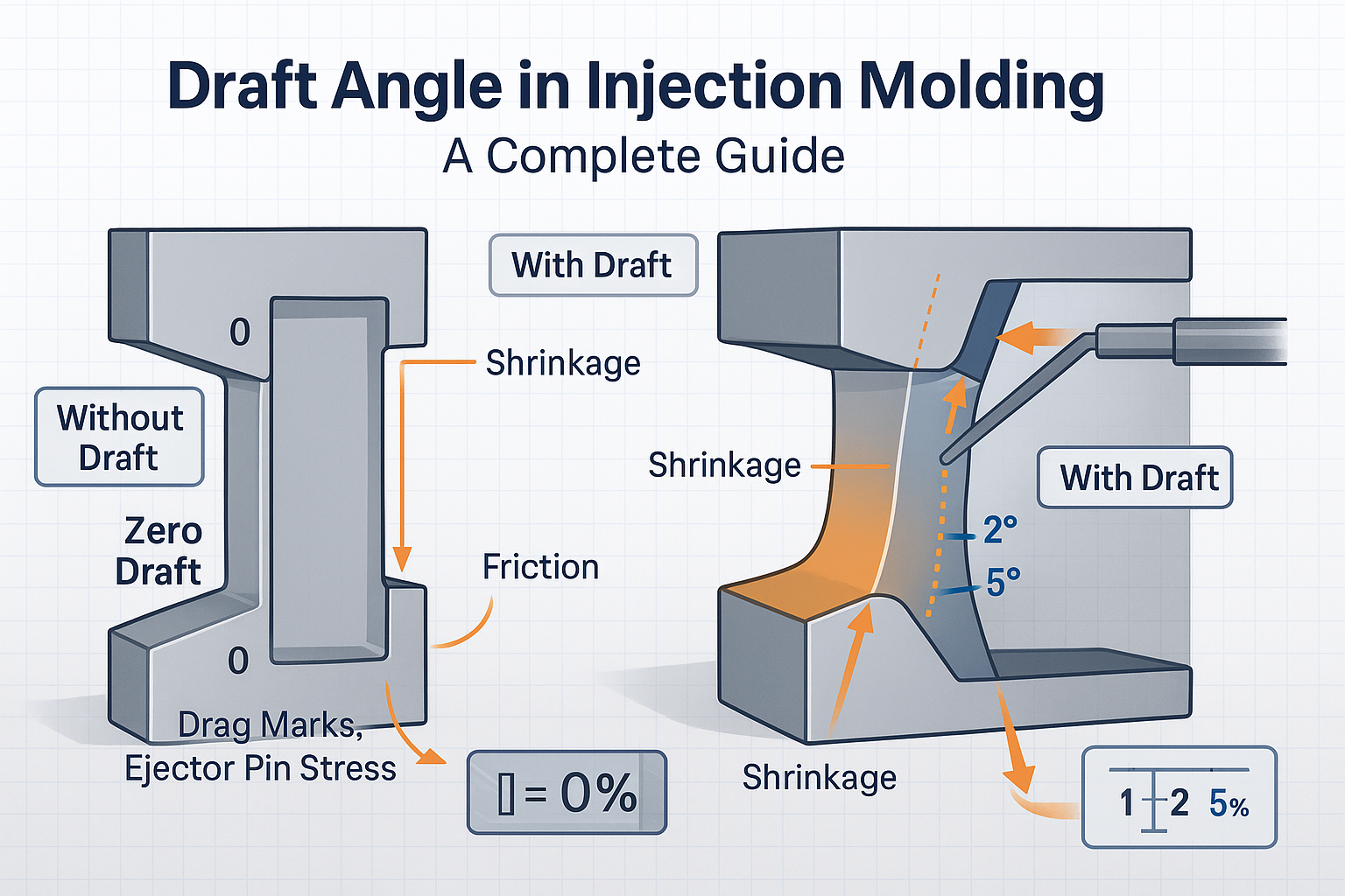 射出成形の抜き勾配